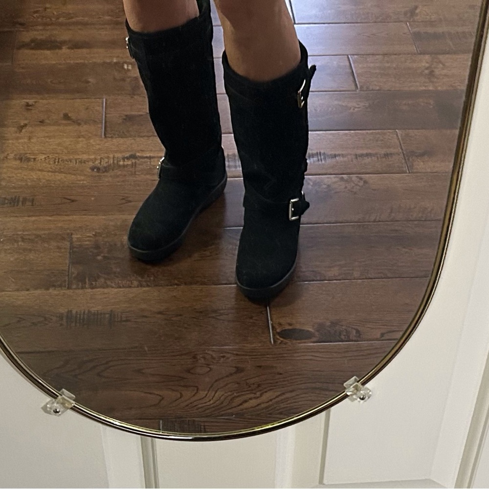 Coach Thelma Signature Monogram Embossed Suede Boots - Picture 6 of 14